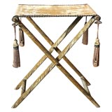 Gold Velvet Tray Stand or Luggage Rack