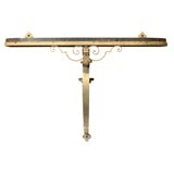 Small Wrought Iron Shelf / Console with Marble Top