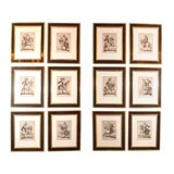 Set of Twelve German Engravings of Roman Emperors