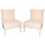 Pair of Shield Back Slipper Chairs