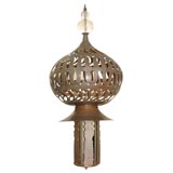 Large Art Deco Moroccan Copper Lantern
