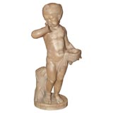 Late  19th Century Italian Sculpture of a Child in Marble
