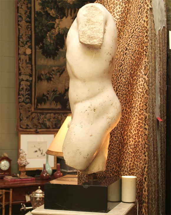 Italian Roman Marble Torso of an Athlete