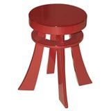 Red Round Good Fortune Side Table