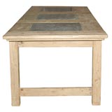 Wood and Blue Stone Table
