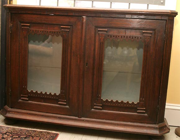 19th Century French Buffet with Two Glass Doors