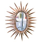 Copper sunnburst mirror