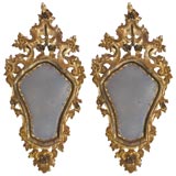 Pair of Italian 19th Century Giltwood Mirrors