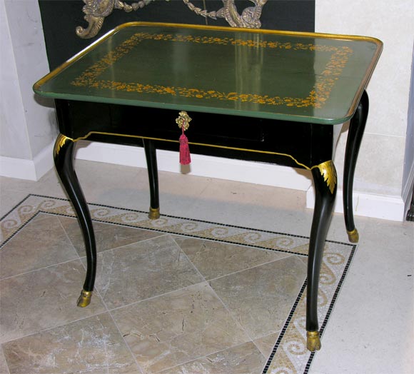 Louis XV Lacquered and Stencilled Side Table, mid 18th century