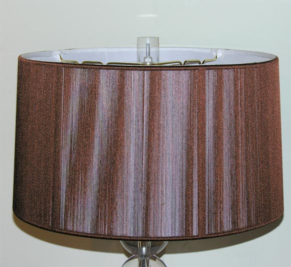 Pair of 1930's Crystal Ball Lamps 3