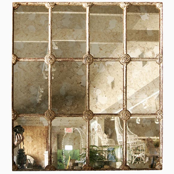 Iron Window Grille Mirror