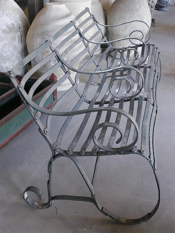 Wrought Iron Park Bench