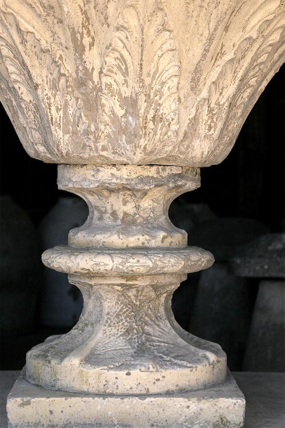 Cast Stone Urn on Plinth