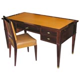Mahogany Rectangular Desk and Matching Desk Chair
