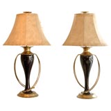 PAIR OF ART NOUVEAU STYLE LAMPS
