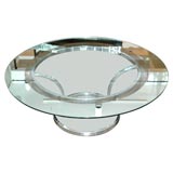 CHROME ROUND COFFEE TABLE