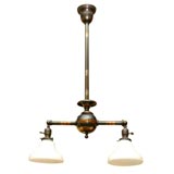Antique Early electric two light fixture