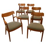 set of 6 teak dining chairs
