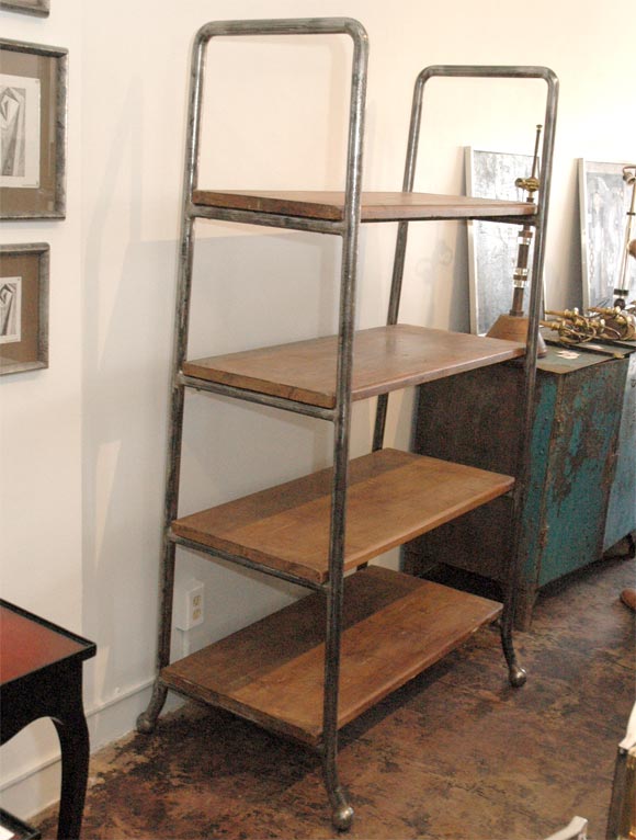 French industrial shelves