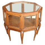 Art Deco octogonal display cabinet / gueridon
