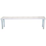 Moderne White Lacquer Slat Bench  SALE 30% OFF