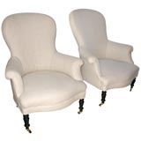 Pair spoon back chairs
