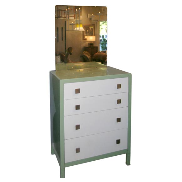 Norman Bel Geddes For Simmons Enameled Metal Dresser At 1stdibs