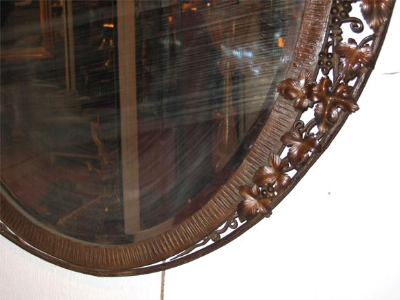 Art Déco Oval Mirror Attributed to Paul Kiss 4