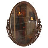 Art Déco Oval Mirror Attributed to Paul Kiss