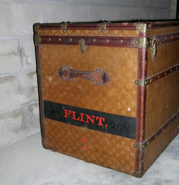 French Large  Louis Vuitton  Steamer trunk For Sale