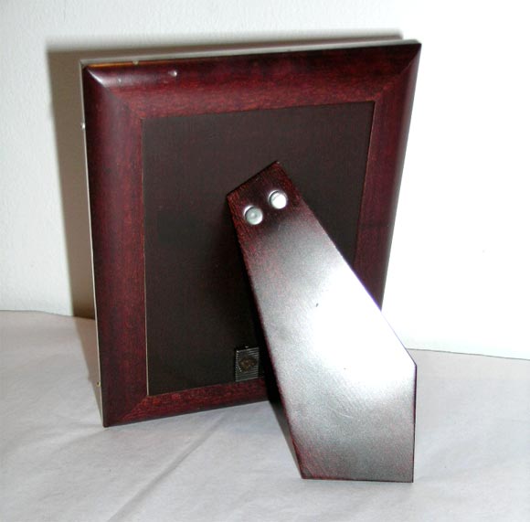 Sterling silver picture frame with wood back