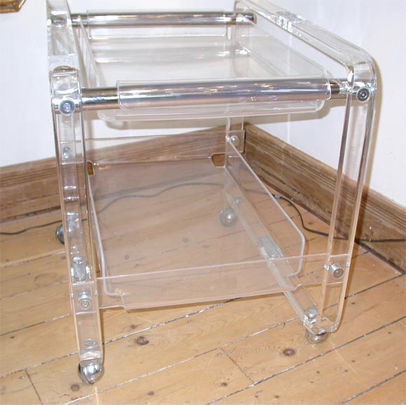 Lucite Tea Cart