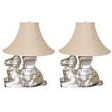 Vintage Pair Of Camel Lamps
