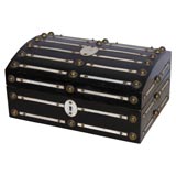 #3051Ebonized Wood 
Bone Box