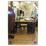#3328 Large Mirror with Mirror Border and Gilt Wood Frame