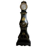 A Painted Swedish Tall Case Clock