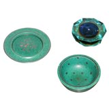 2 pcs Gustavware and 1 Murano Glass bowl