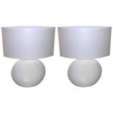 Modern pair of ceramic lamps