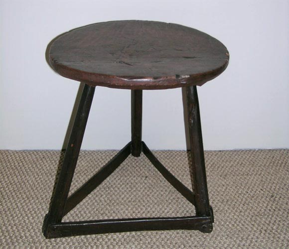 Cricket table, can be used as stool, 18th C. English oak