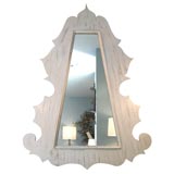 Silver Leafed Keyhole Form Mirror