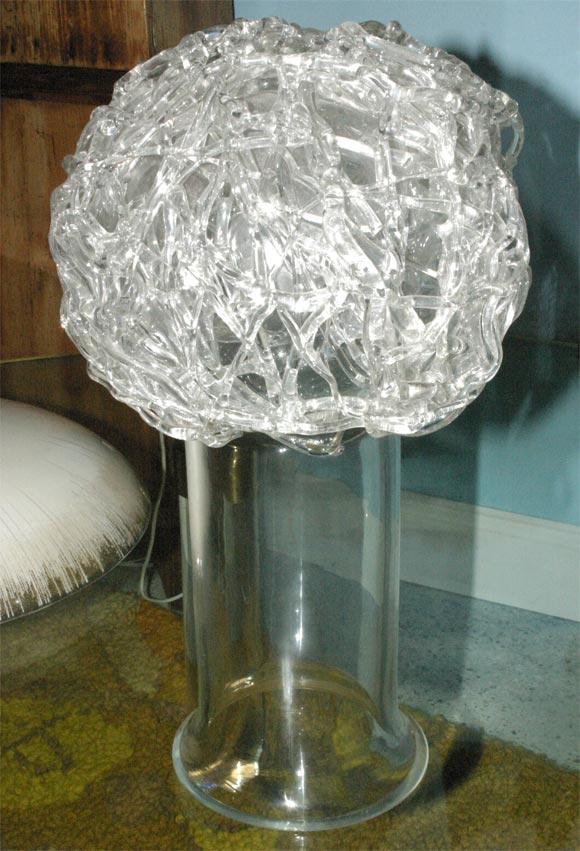 Claire Falkenstein For Salviati Heavy Spun Glass Lamp
