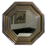 French  classic style  octagonal  crome-brass mirror frame