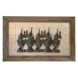 1950's Temple Figures Wall Hanging