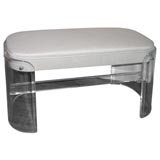 LUCITE BENCH BY KARL SPRINGER FROM THE ESTATE OF GEOFFREY BEENE