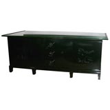 LARGE BLACK LACQUERED ORIENTAL CABINET BY JAMES MONT