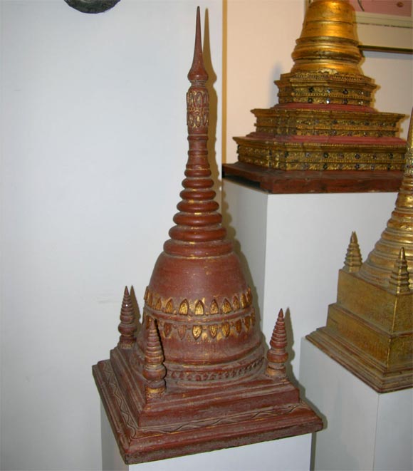19th Century Burmese and Thai Stupa Models.