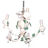 Shabby Chic Five Arm painted tassel chandelier