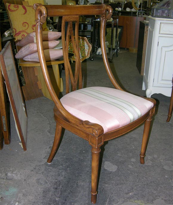 20th Century 6 Italian Swan Carved Chairs