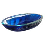 Seguso murano bowl attb to Flavio Poli sommerso glass