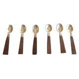 William Spratling early sterling and rosewood set of spoons.